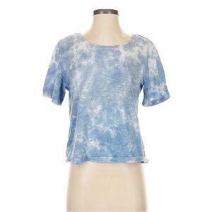 LoveShackFancy Sky Blue Tie-Dye Short Sleeve Tee